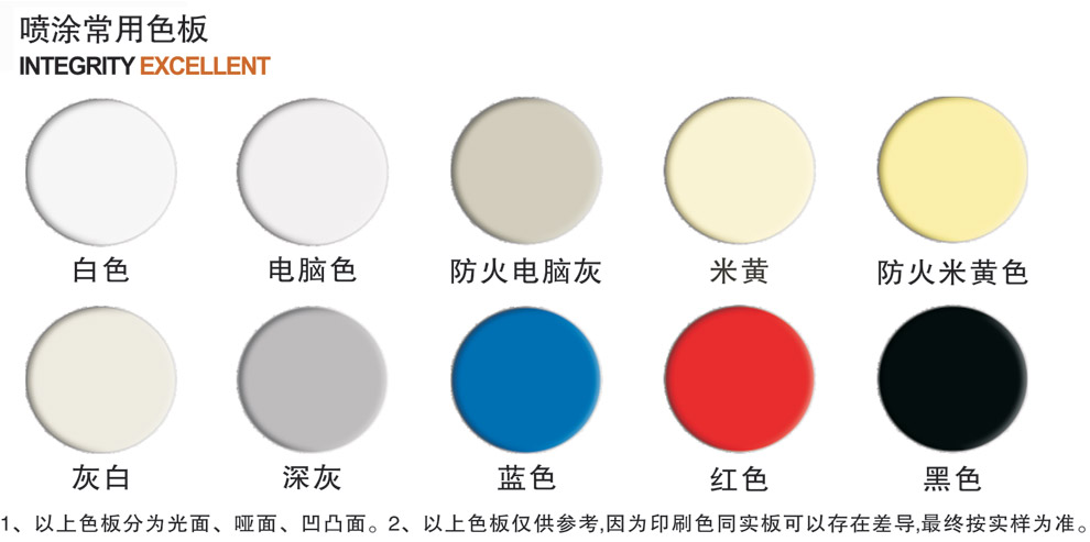 噴涂常用色板